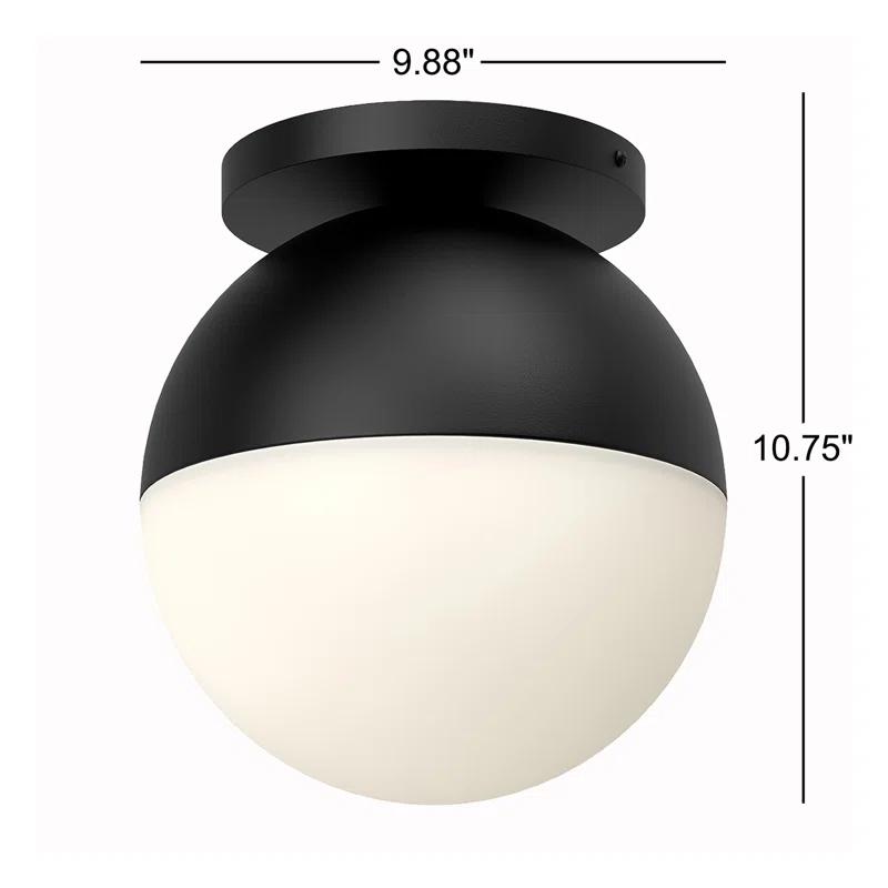 Monae Single Light Glass Flush Mount