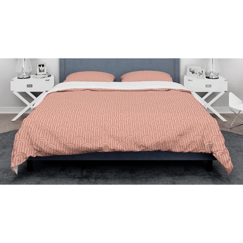Design Art Retro Art Deco Waves II - Vintage Abstract Duvet Cover Set - Microfiber Polyester