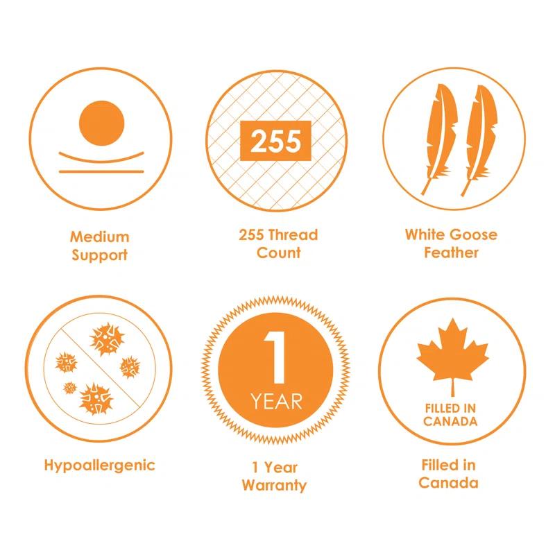 Canadian Down & Feather Company White Goose Feather Pillow