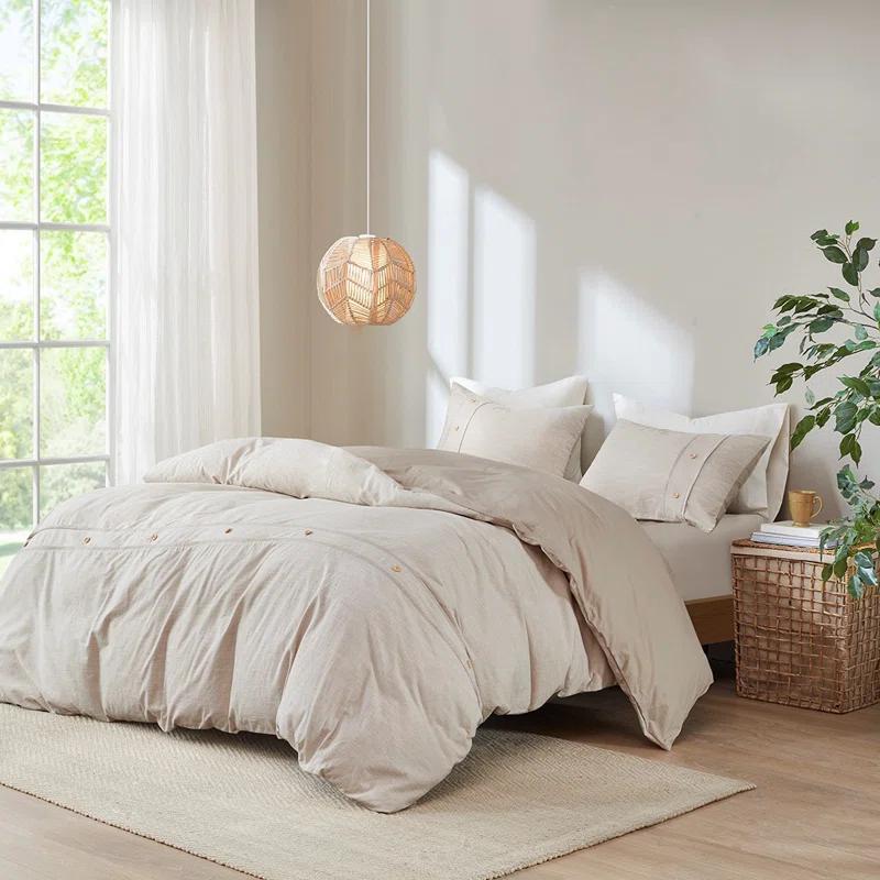 Gracie Mills Gracie Mills Jennings Modern Farmhouse Organic Cotton Duvet Cover Set