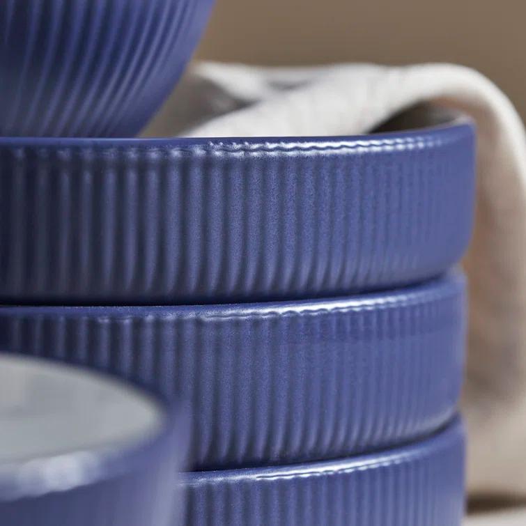 Christian Siriano Christian Siriano Larosso 12-Piece Dinnerware Set with Dinner Bowls and Pasta Bowls, Stoneware