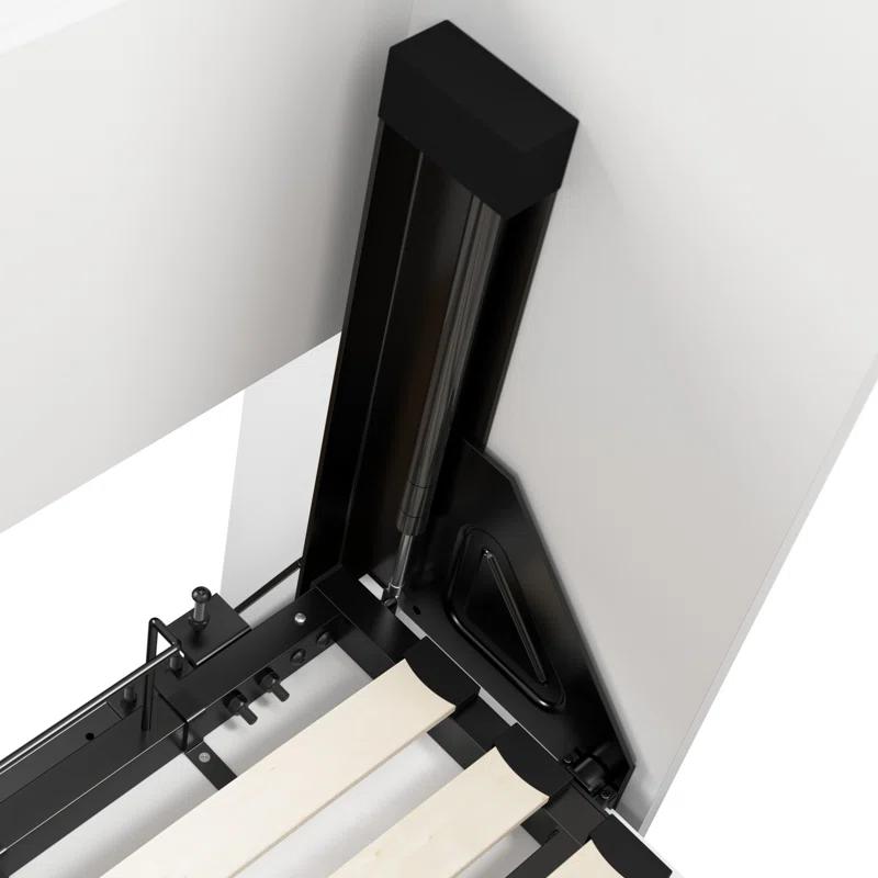 Bestar Edge Murphy Storage Bed and Shelving with Doors and Drawers