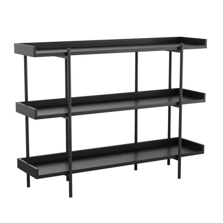 Martha Stewart Raines Martha Stewart Emmett 3 Shelf Storage Display Unit Bookcase with Metal Frame