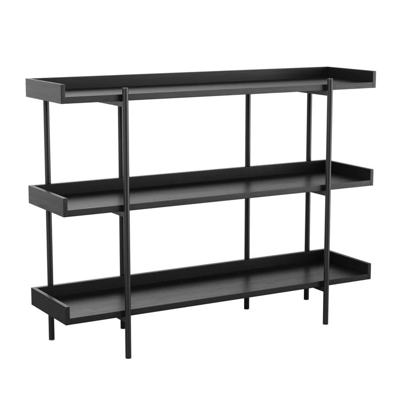 Martha Stewart Raines Martha Stewart Emmett 3 Shelf Storage Display Unit Bookcase with Metal Frame