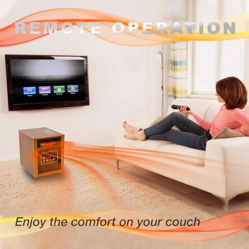 Dr. Infrared Heater DR. INFRARED HEATER DR-968H Indoor Portable Space Heater with Humidifier, 1500-Watt, Cherry