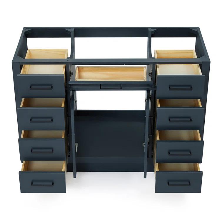 Ariel T048s-Bc Hepburn 48" Single Free Standing Vanity Cabinet Only - Blue