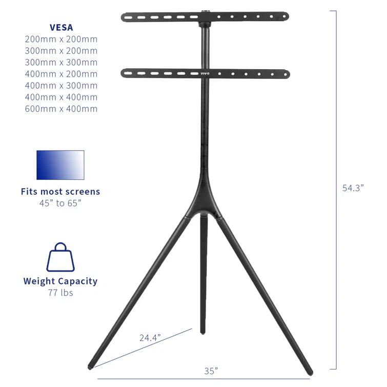 Vivo VIVO Easel Studio TV Floor Stand for 45" - 65" Screens (TV65A series)