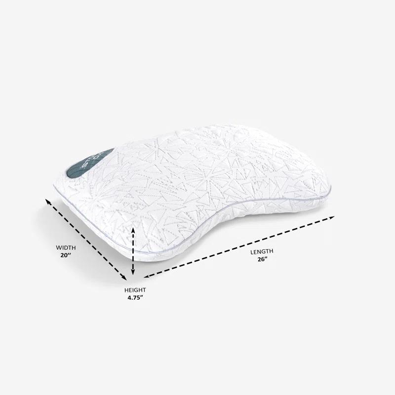 Bedgear Bedgear Storm Cuddle Curve Performance Cooling Pillow for Side Sleepers- Medium Firmness