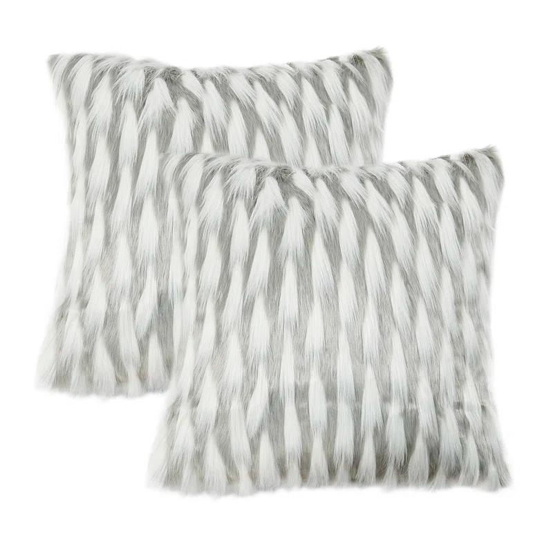 Feathery 20" Throw Pillow Cover (Set of 2)