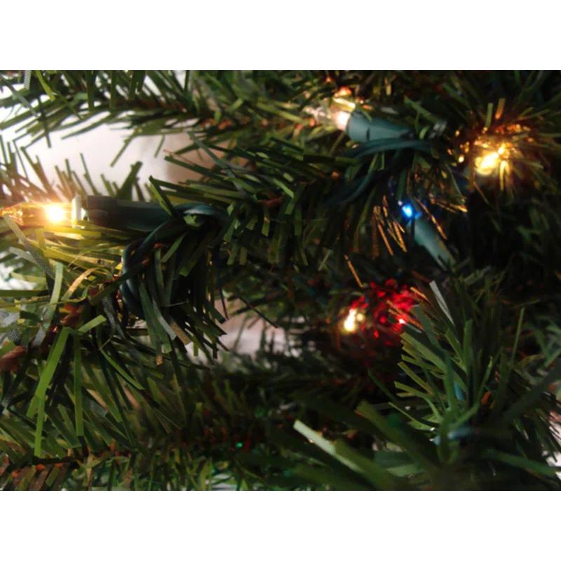 Northlight Seasonal 4' Pre-Lit Full Canadian Pine Artificial Christmas Tree - Multicolor Lights