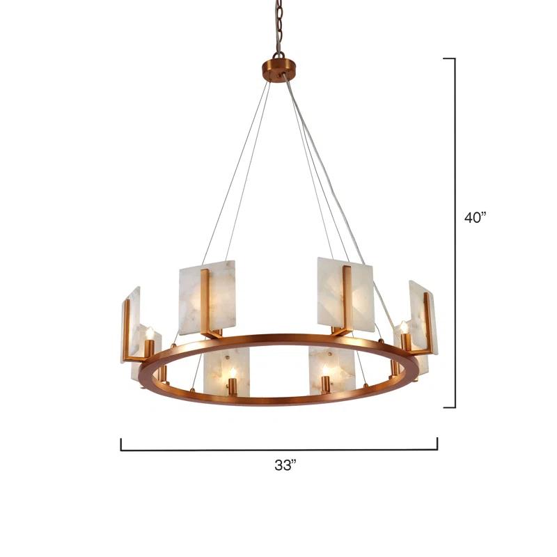 Halo 8 - Light Dimmable Wagon Wheel Chandelier