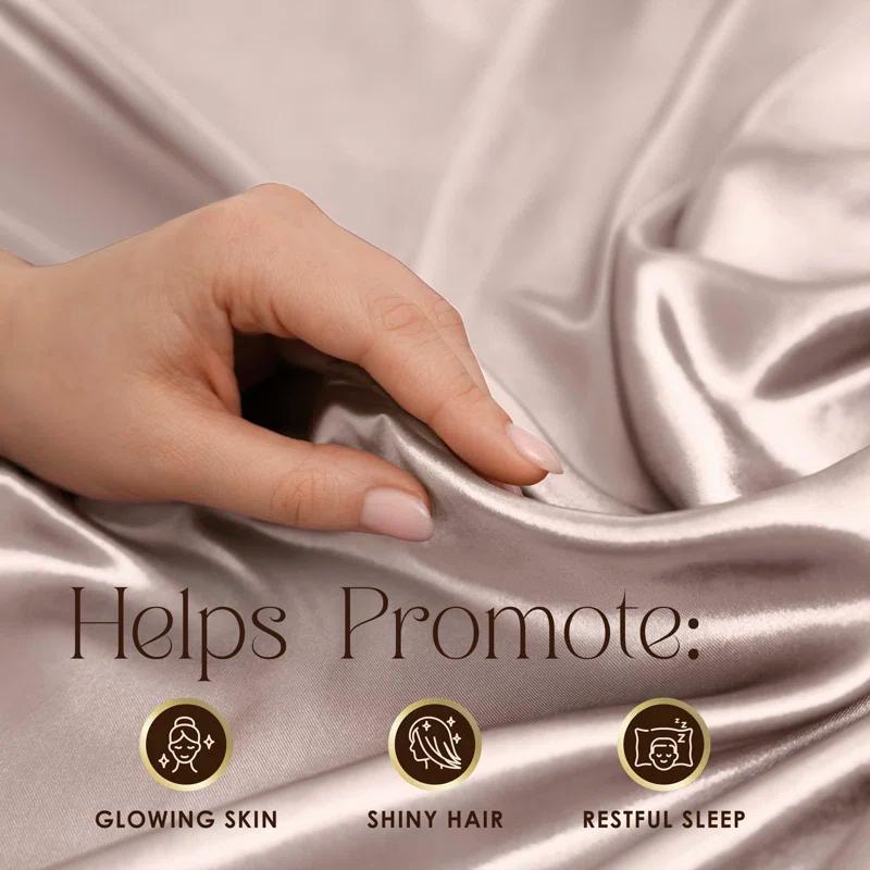 Seduction Martex Elegance Satin Silk Pillowcases Hotel Quality - Super Soft & Breathable Great For Hair And Skin (Set of 2)