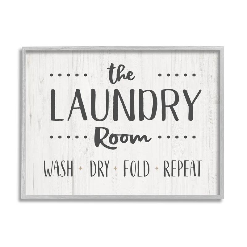Stupell Industries " Laundry Room Wash Dry Fold Repeat " by CAD