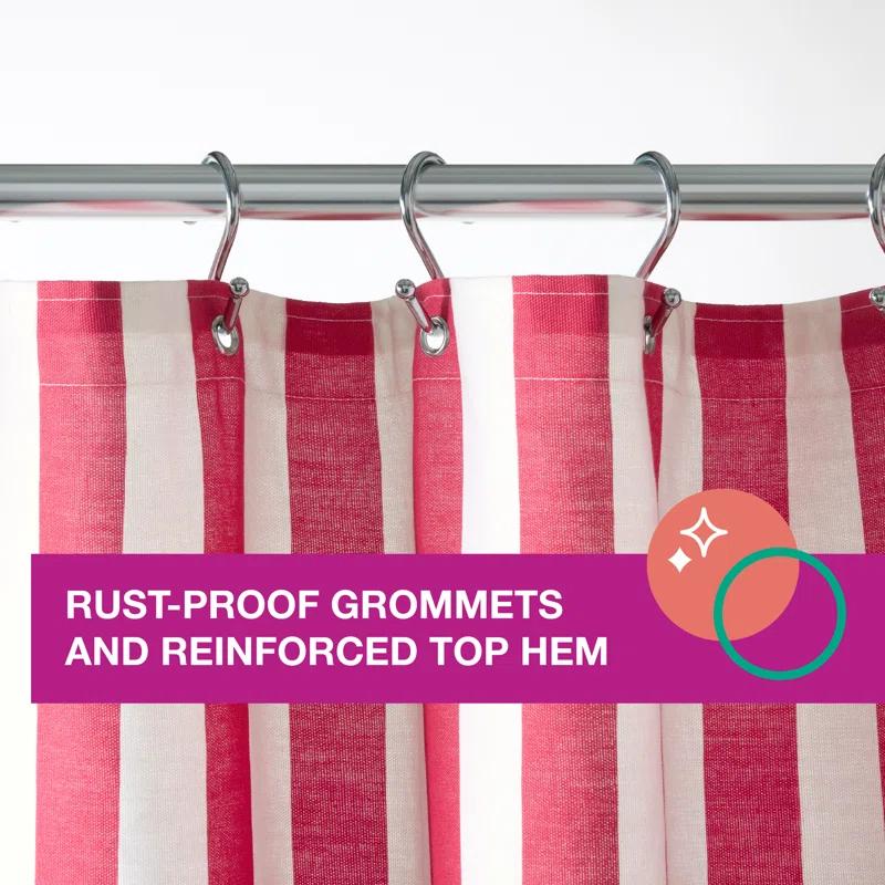 Town & Country Living Town & Country Play Adeline Offset Stripe Fabric Shower Curtain 70"X72"