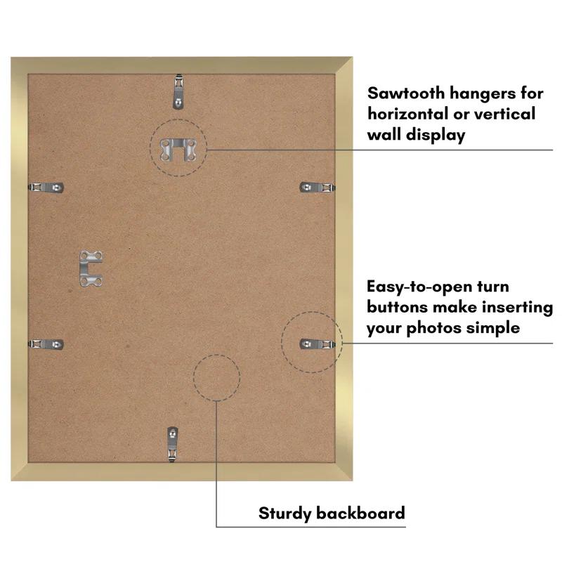 Americanflat 2 Pack of Picture Frames with Mat - Plexiglass Cover