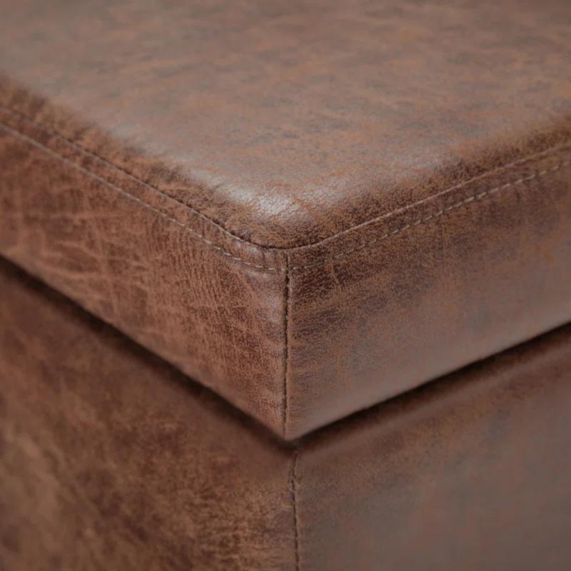Avalon Faux Leather Ottoman