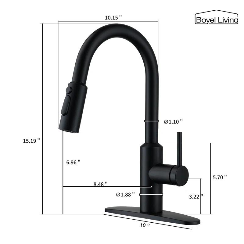 Boyel Living BL-APS244-MB Boyel Living Kitchen Faucet