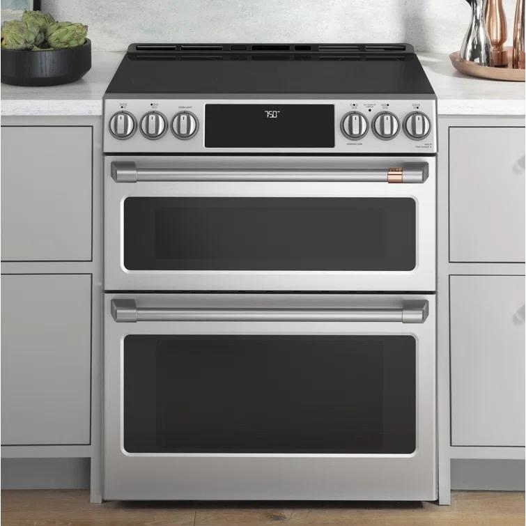 Café Café 30" 6.7 cu. ft. Smart Slide-in Electric Range with Convection and Radiant Cooktop CES750P4MW2