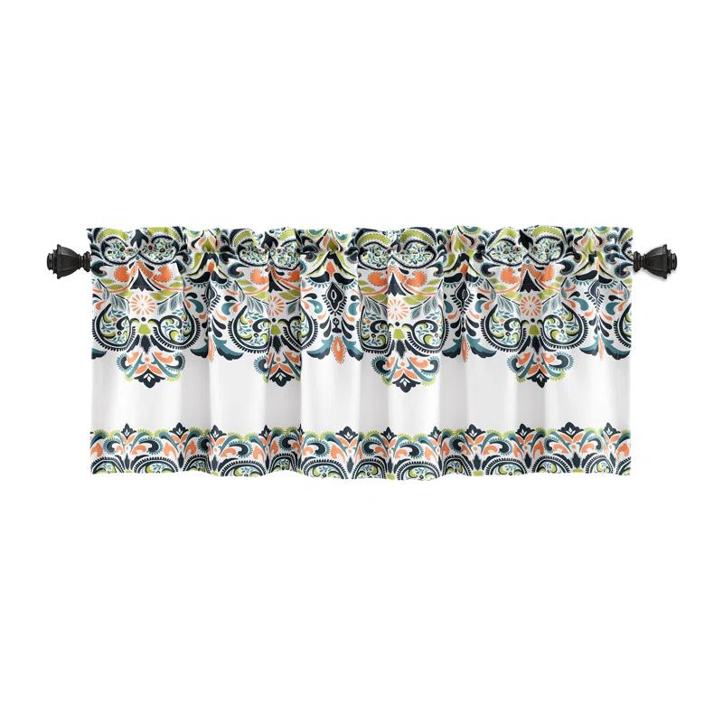 Lush Decor Clara Damask Tailored 52'' W Window Valance