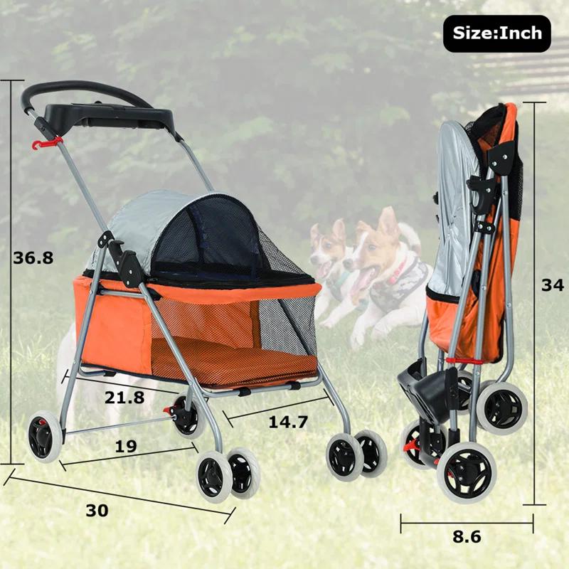 BestPet Foldable Pet Jogger Stroller