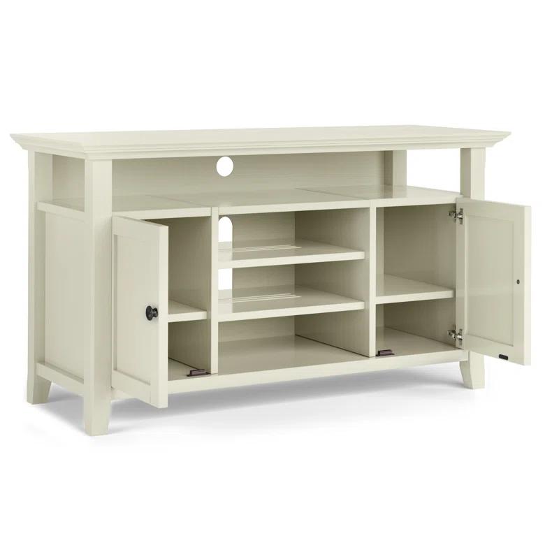 Simpli Home Amherst 54"W Solid Wood TV Stand for TVs up to 60" with Adjustable Shelves