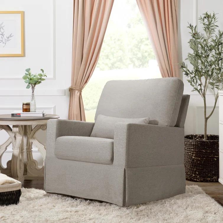 Crawford Upholstered Swivel Glider