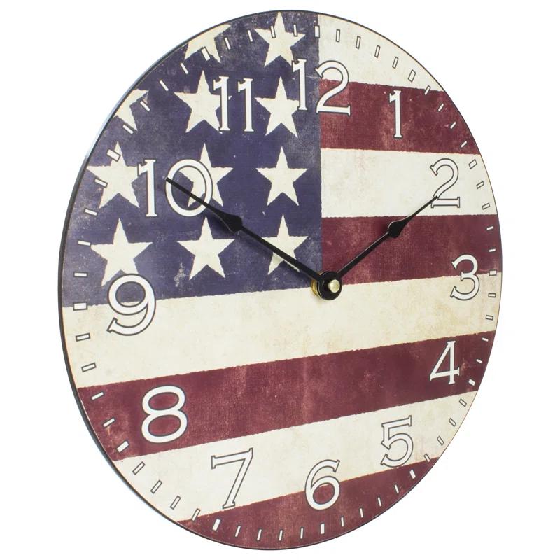 La Crosse Technology Americana Quartz Wood Wall Clock