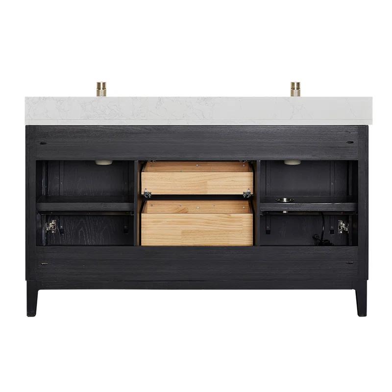 Langosta 60'' Free Standing Double Bathroom Vanity with Top