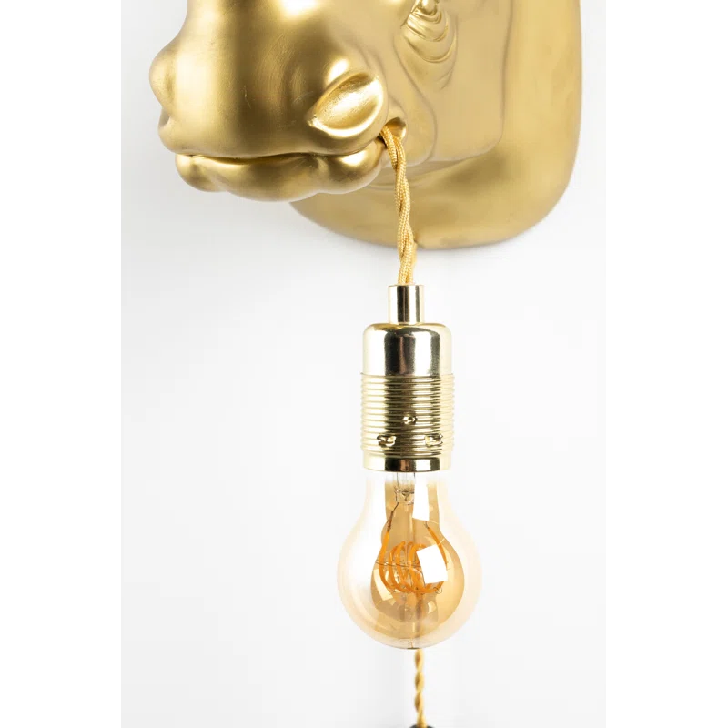 Bold Monkey Resin Flush Mounted Sconce
