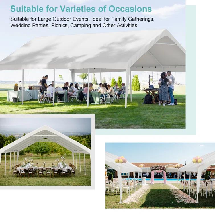 Ideamage 20 Ft. W x 26 Ft. D Metal Party Tent