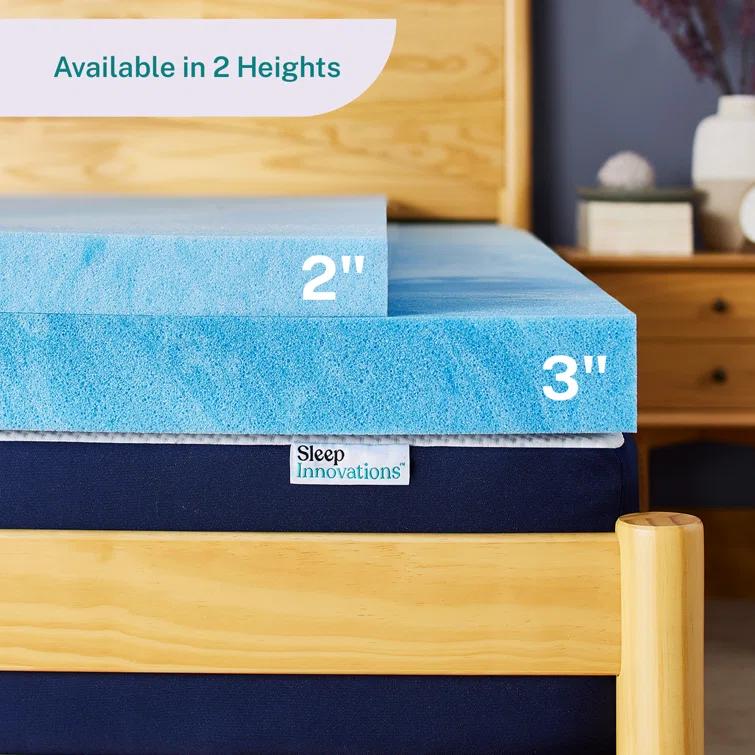 Sleep Innovations 2'' Gel Memory Foam Mattress Topper