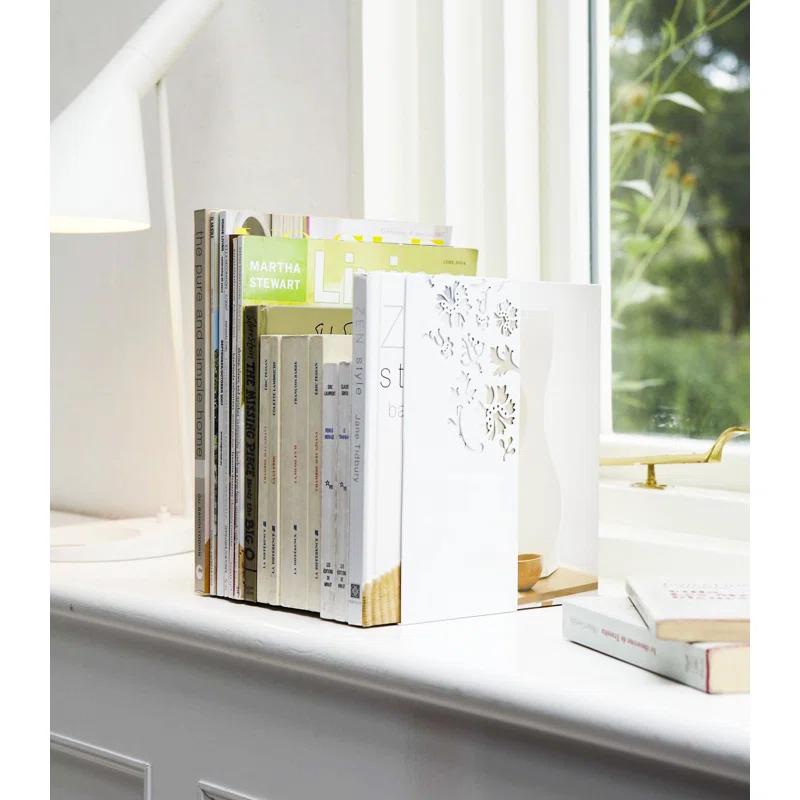 Yamazaki Home Yamazaki Home Kirie L-Shaped Book End, Large, Steel, Large, No Assembly Req. (Set of 2)