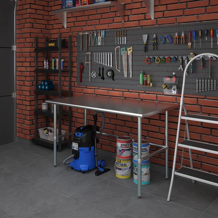 Amgood Stainless Steel Open Base Work Table