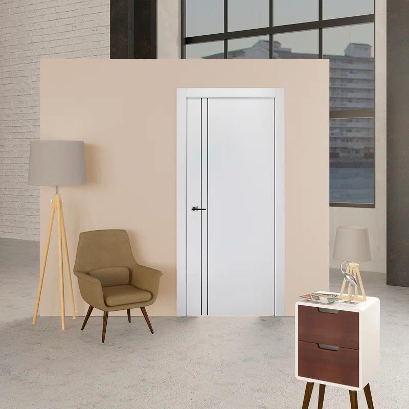 Belldinni Smart Pro 2V DIY-FRIENDLY Flush Wood Painted Narvika Collection Standard Door