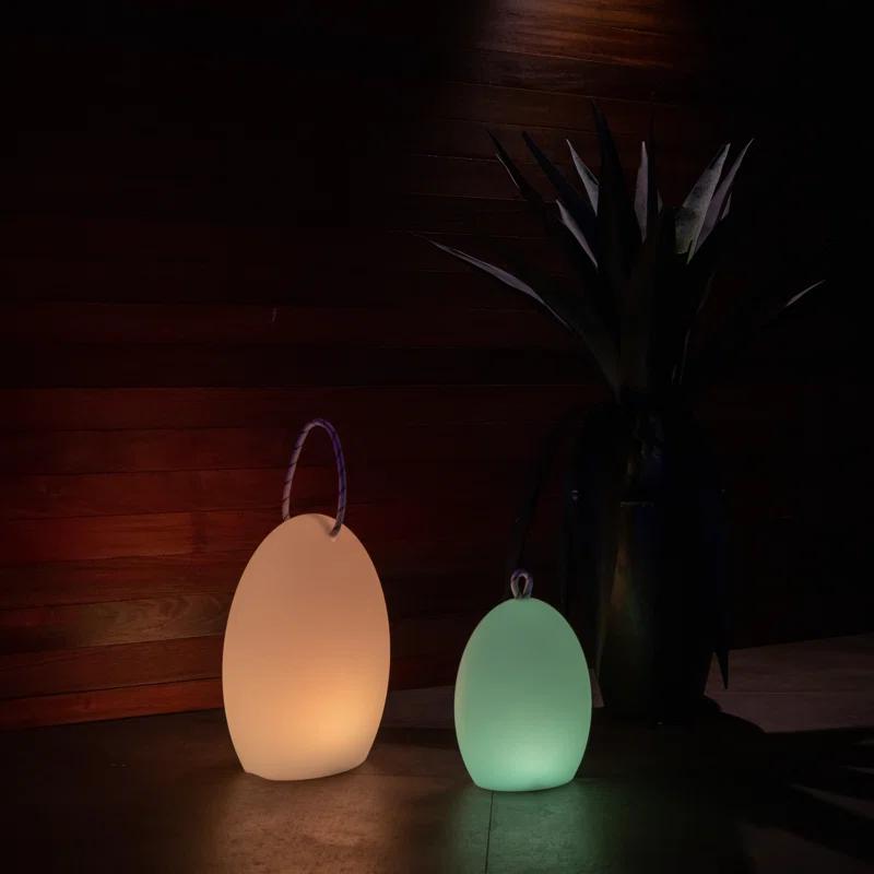 Smart & Green Amande Corde Battery Powered Integrated LED Color Changing Outdoor Table Lamp