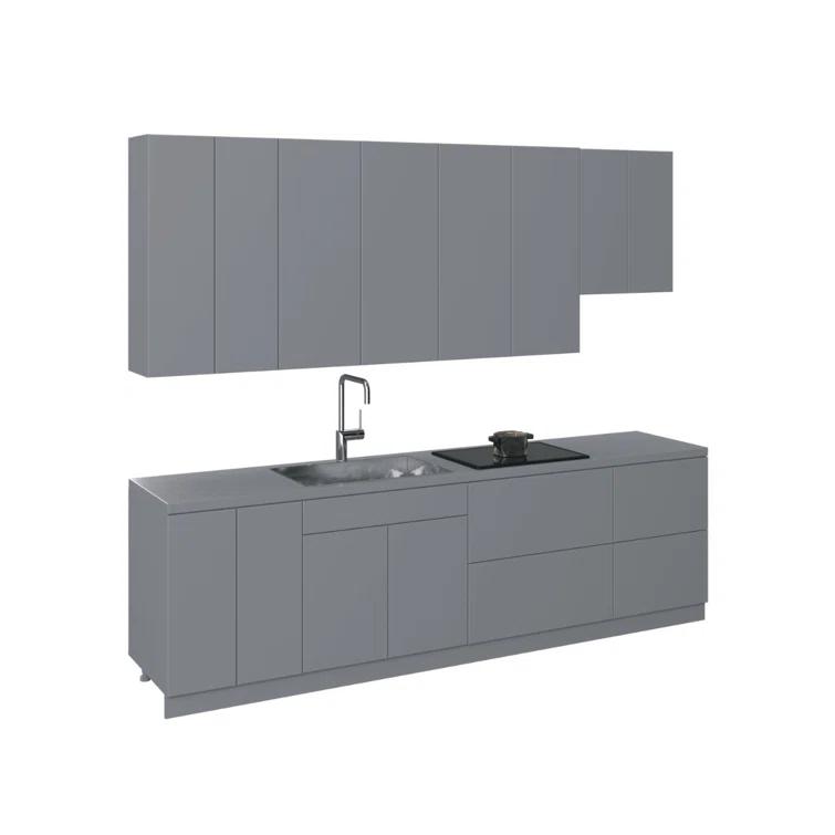 WALLKITCHENS FK-CONT 114'' W x 101'' H Medium Density Fiberboard (MDF) Kitchen Cabinet Set Ready-to-Assemble