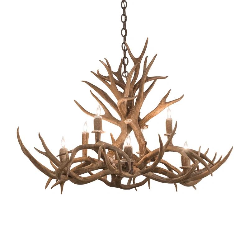 Meyda Lighting Rustic Lodge 8 - Light Antler Tiered Chandelier