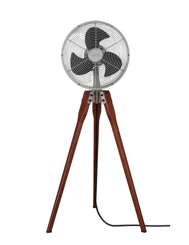 Arden Floor Fan, Satin Nickel