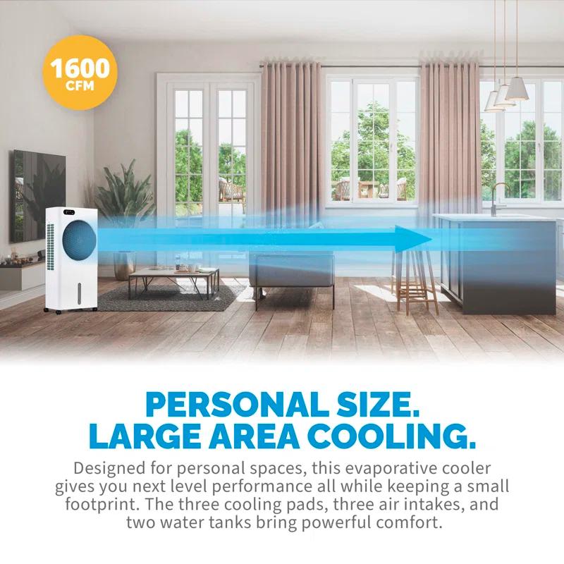 Newair Newair Evaporative Air Cooler and Portable Cooling Fan, 1600 CFM, Remote Control and Timer