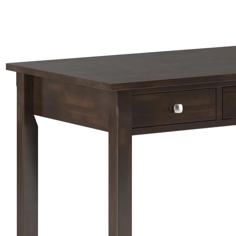 Simpli Home Avalon Solid Wood Desk with Keyboard Tray and Storage