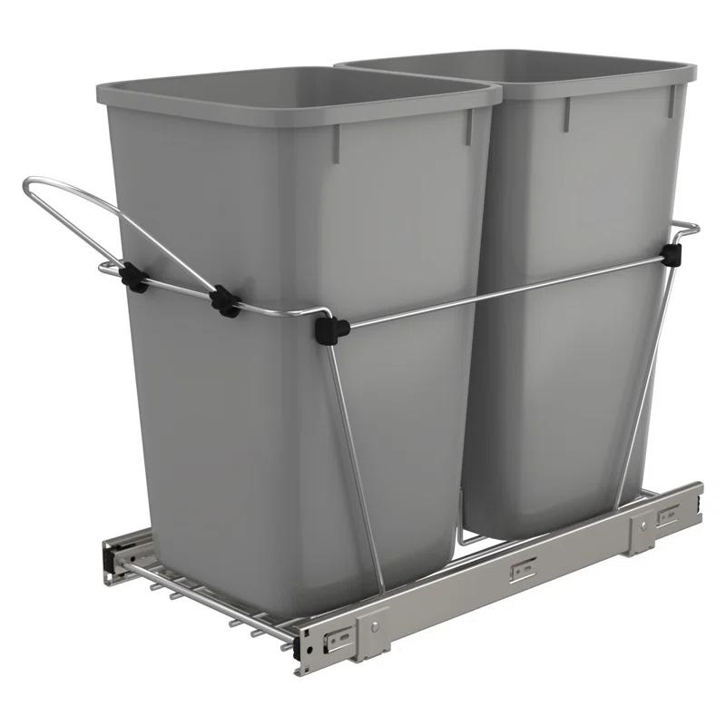 Rev-A-Shelf Rev-A-Shelf Double Pull Out Trash Can 35 Qt for Kitchen