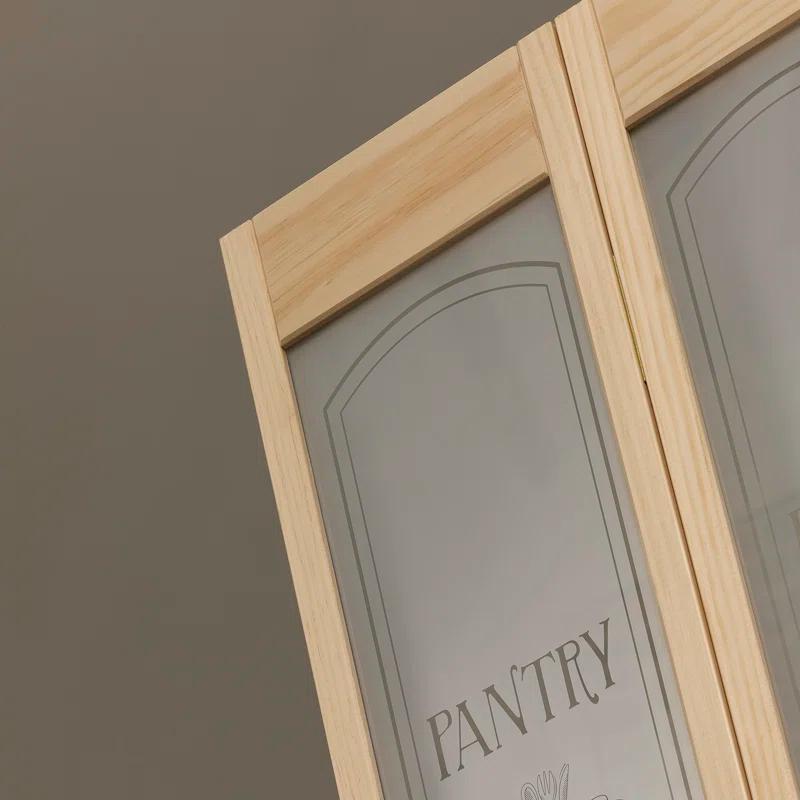 LTL Home Products 80'' Solid Wood Glass Unfinished Bi-Fold Door
