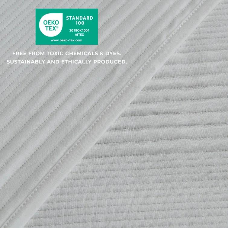 FreshFolds Jersey Cotton Blend Stitched Quilt Set with Shams