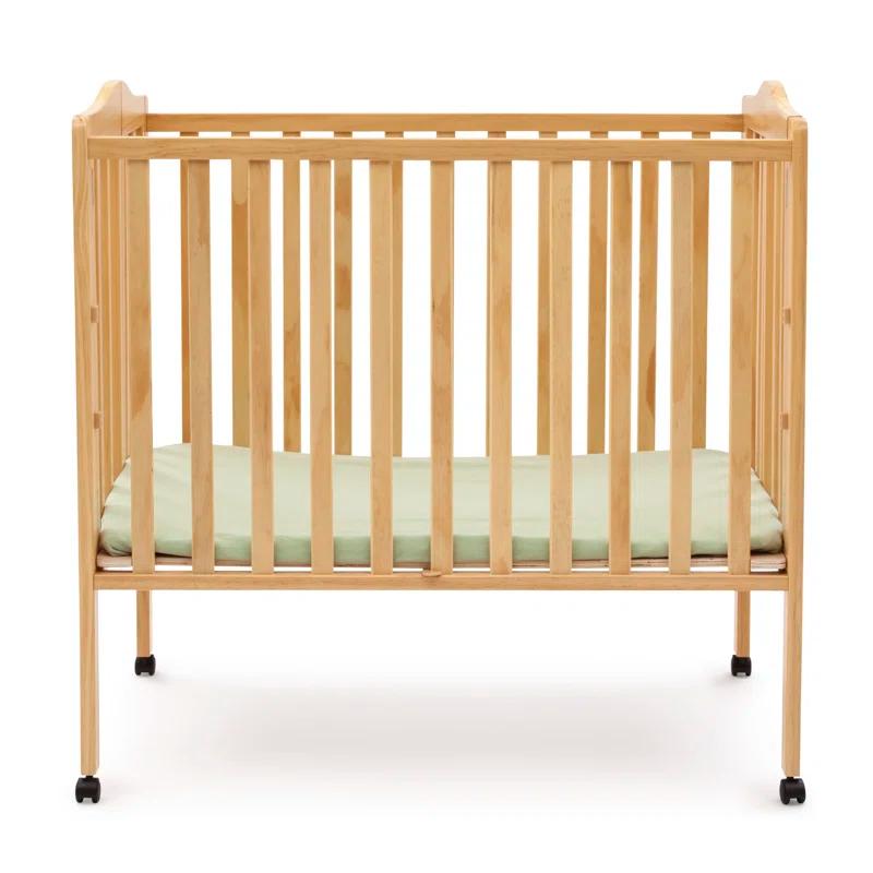 Delta Children Folding Mini Portable Crib with Mattress