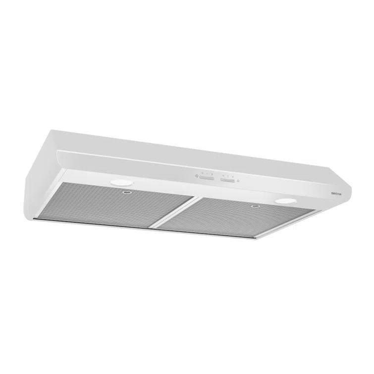 Broan NuTone Broan NuTone 30" Steel 250 CFM Convertible Under Cabinet Range Hood with Mesh Filter BKSH130WW