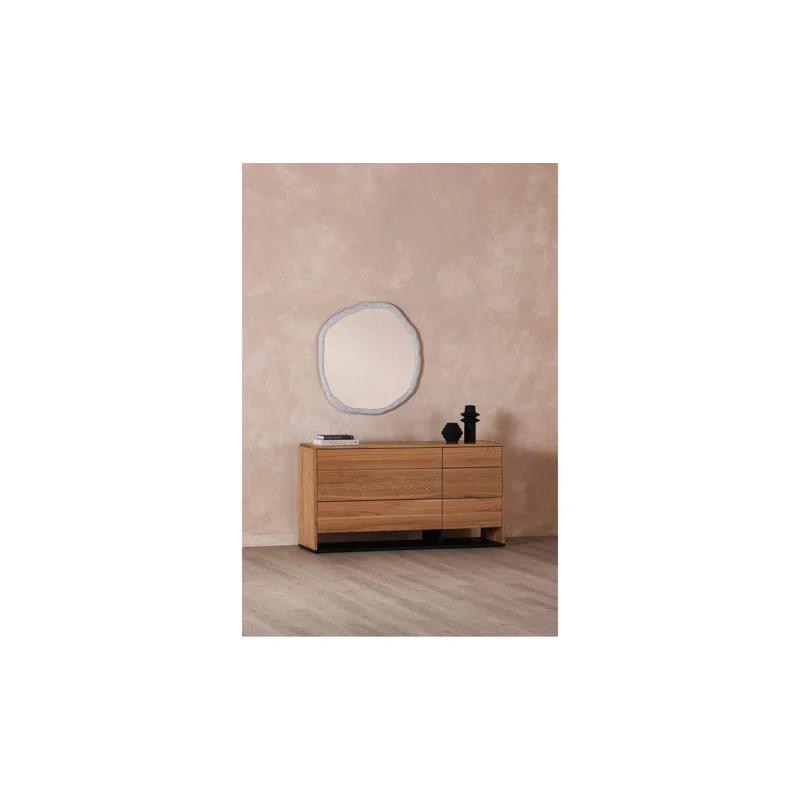 Rogelio Round Mirror - White / Small