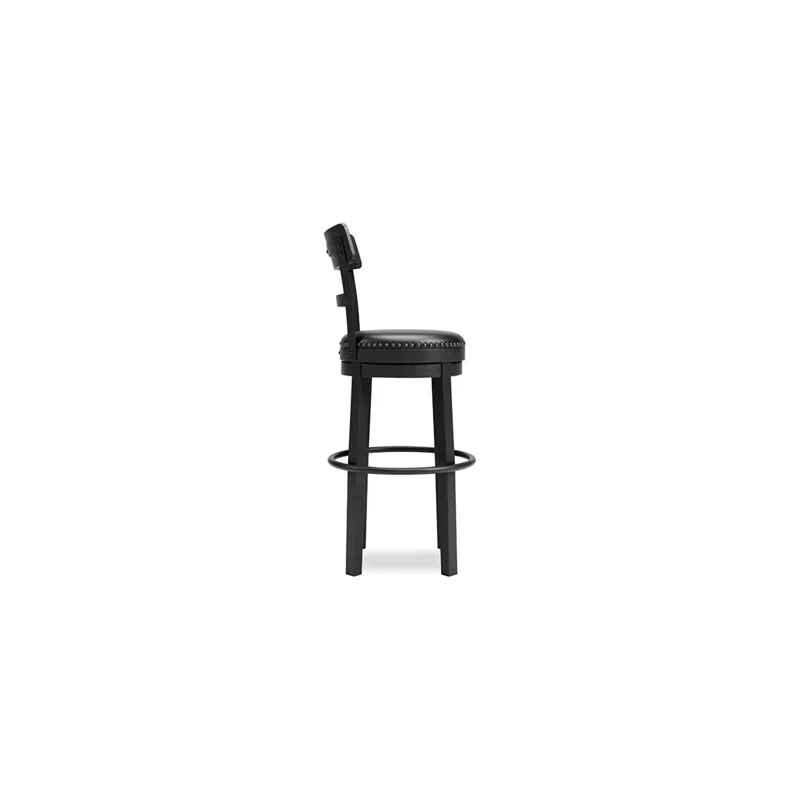 August Grove® Daiah Swivel Upholstered Counter Stool with Solid Wood Frame