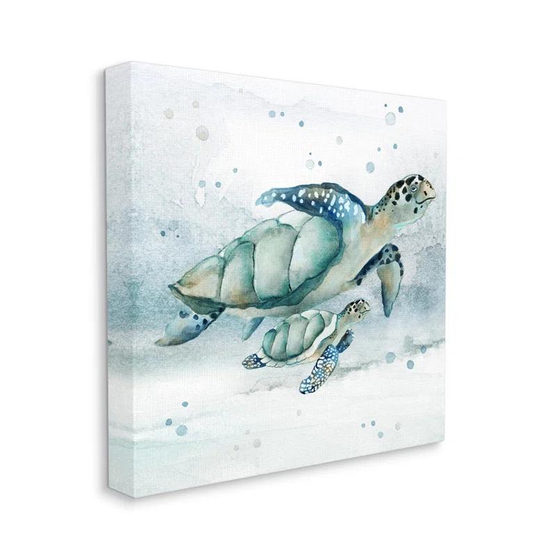 Stupell Industries " Sea Turtle And Baby " by Janet Tava