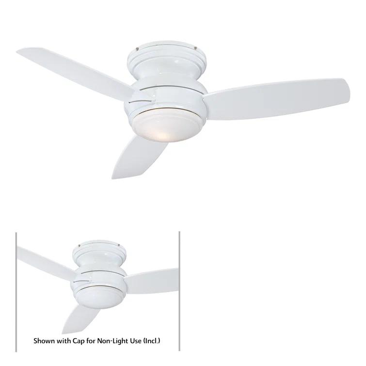 Minka Aire 44" Concept II 3 - Blade Outdoor LED Propeller Ceiling Fan with Wall Control and Light Kit Included