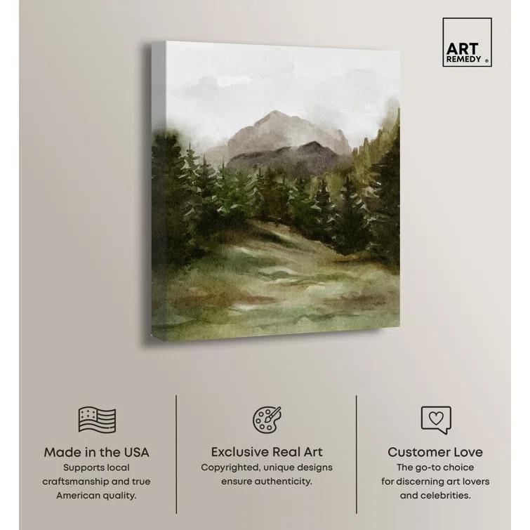 Art Remedy Watercolor Landscapes " April Woodland " by Art Remedy on Canvas